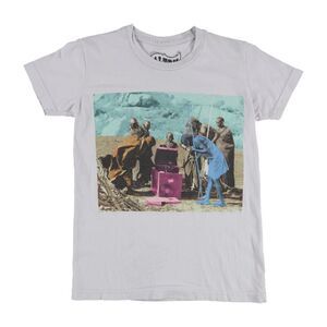 Altru Womens Tribal Record Player Graphic T-Shirt, Purple, S, DM